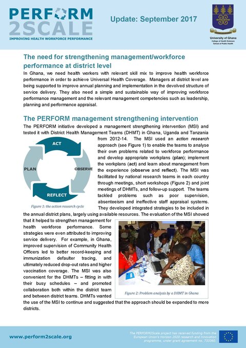 Ghana Briefing Paper September 2017 Perform 2 Scale