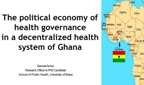 Presentation title and map of Africa showing Ghana
