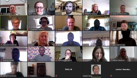 A screengrab of a video conference call